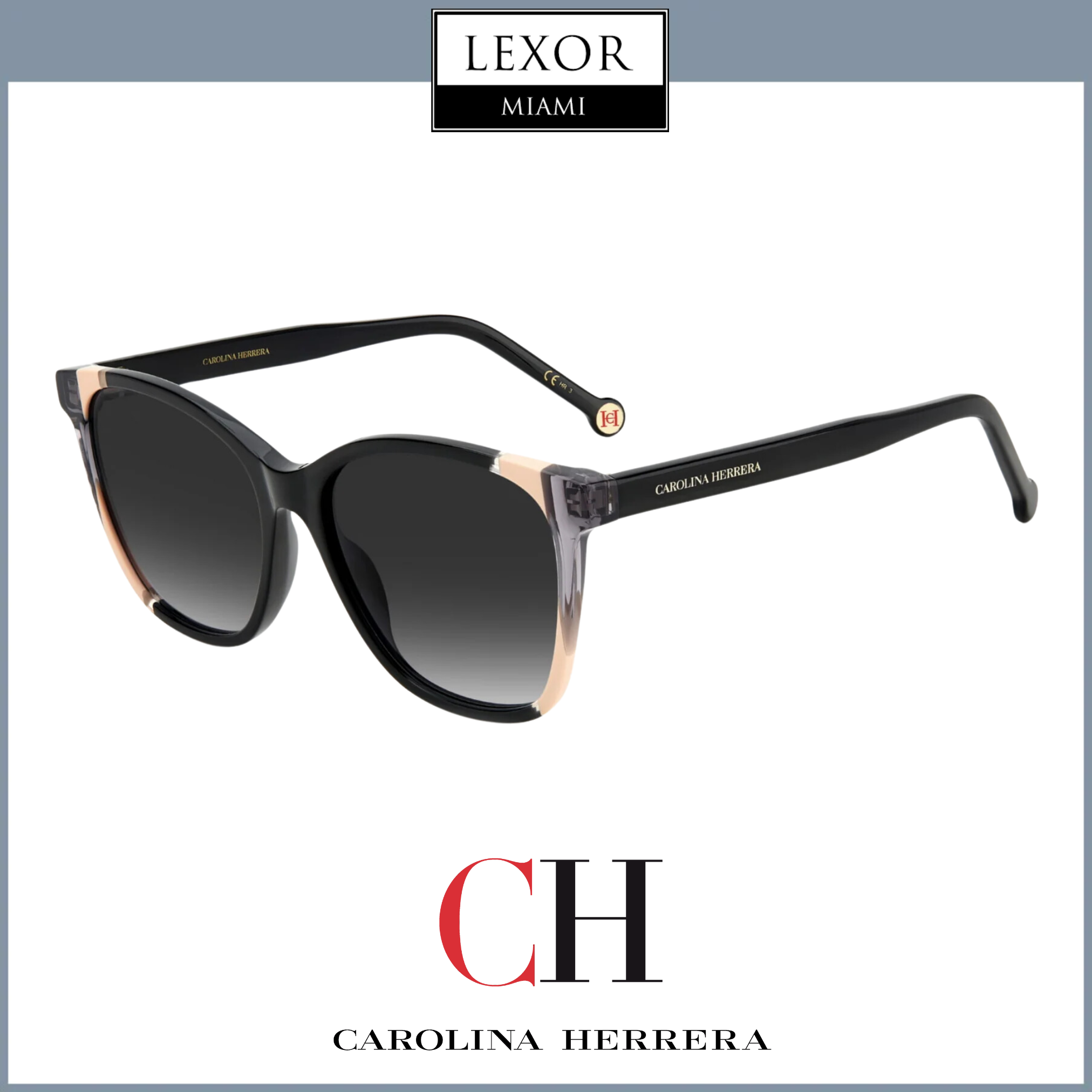 Carolina Herrera 0062/S 0KDX Black Nude Women's Fashion Sunglasses - UV Protection for Outdoor Activities, Beach & Driving