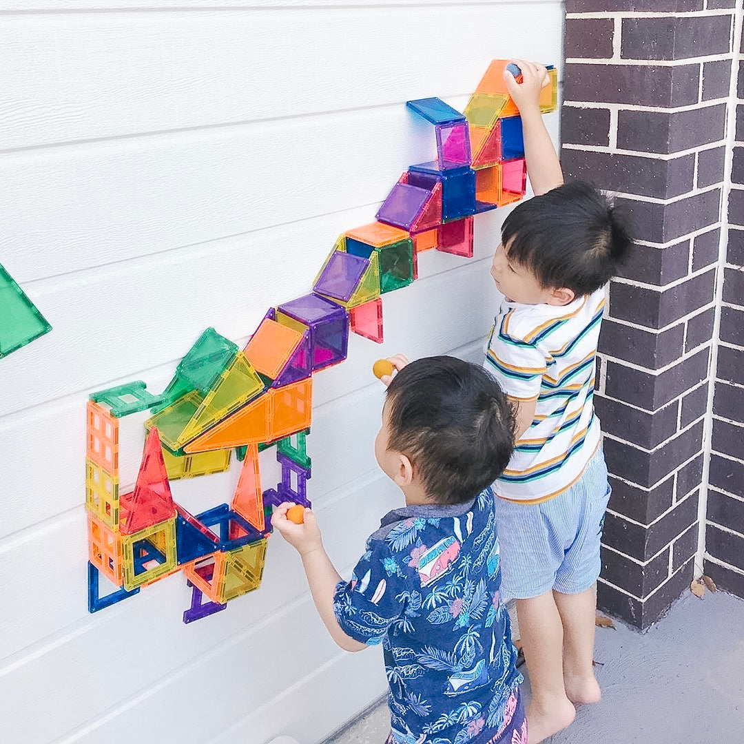 Connetix 102-Piece Magnetic Tiles Building Set - STEM Educational Toys for Kids, Creative Construction Blocks for Indoor Play & Learning Activities