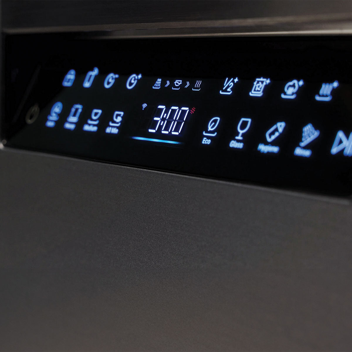 Haier HDW15U3B1 600 Series Built-In Dishwasher with Steam Function - Black Stainless Steel | Energy Efficient for Small Kitchens & Apartments