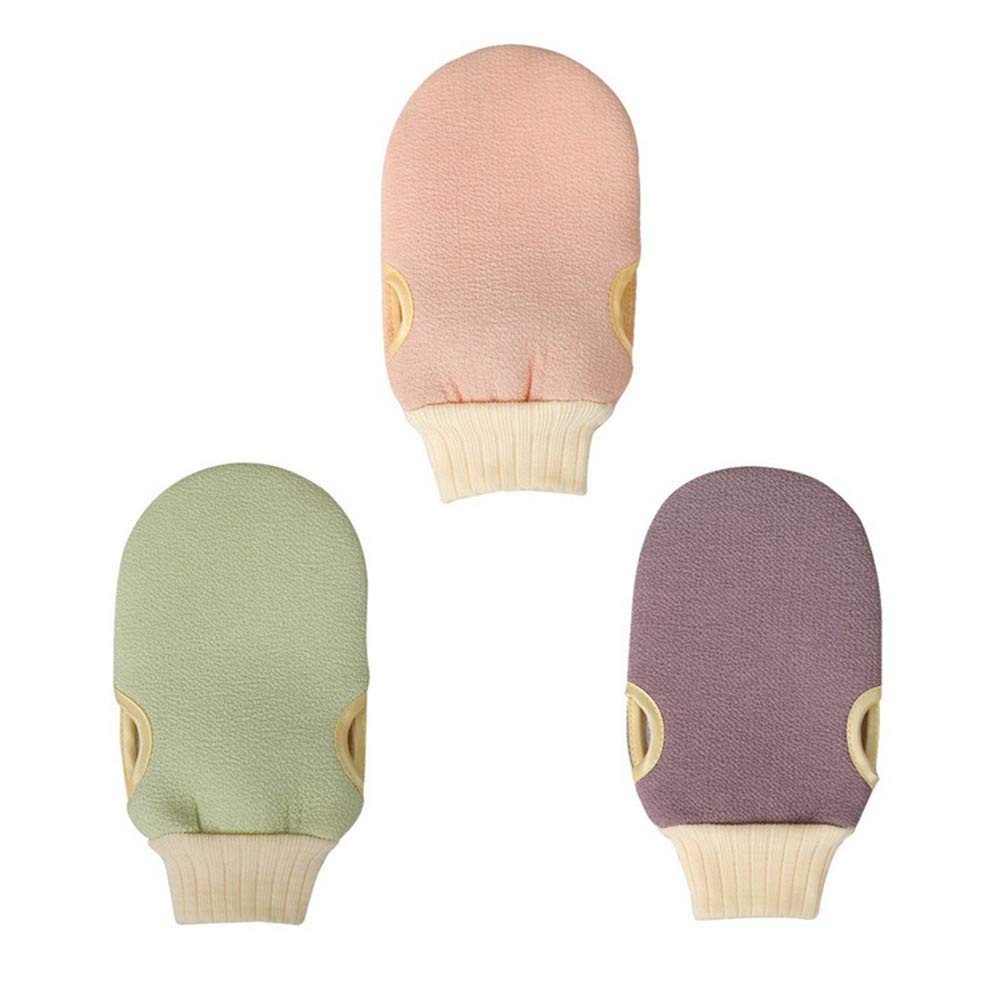 Exfoliating Back Scrubber & Shower Gloves Set - Dead Skin Remover for Men & Women | Bath & Shower Accessories for Smooth Skin (Purple) - Perfect for Spa Days & Deep Cleansing Routine
