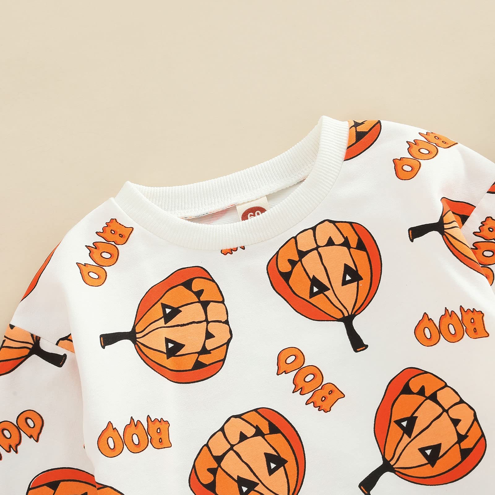 FYBITBO Newborn Baby Halloween Outfit - Pumpkin Oversized Sweatshirt Romper Onesie for Boys & Girls | Cute Cosplay Costume for Halloween Parties, Photo Shoots & Seasonal Celebrations