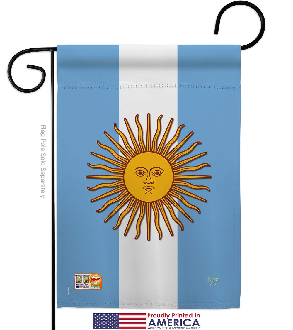 Argentina Garden Flag Set with Pole - 13