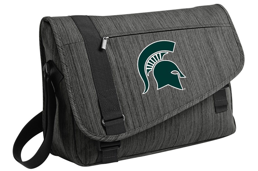 Premium Michigan State Spartans Laptop Messenger Bag - Durable College Student & Office Work Commuter Bag for 15.6