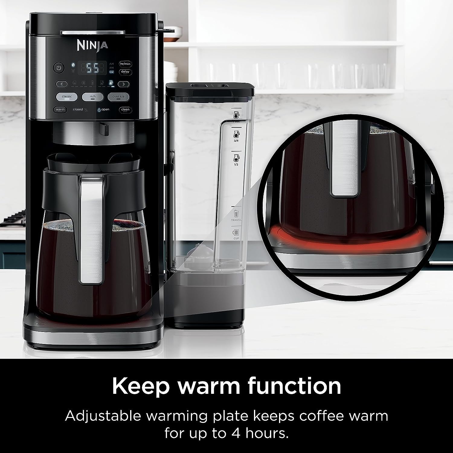 Ninja CFP101 DualBrew Hot & Iced Coffee Maker - Single-Serve & 12-Cup Drip Coffee Machine - Compatible with K-Cups - Black (Renewed) - Perfect for Home, Office, and Entertaining