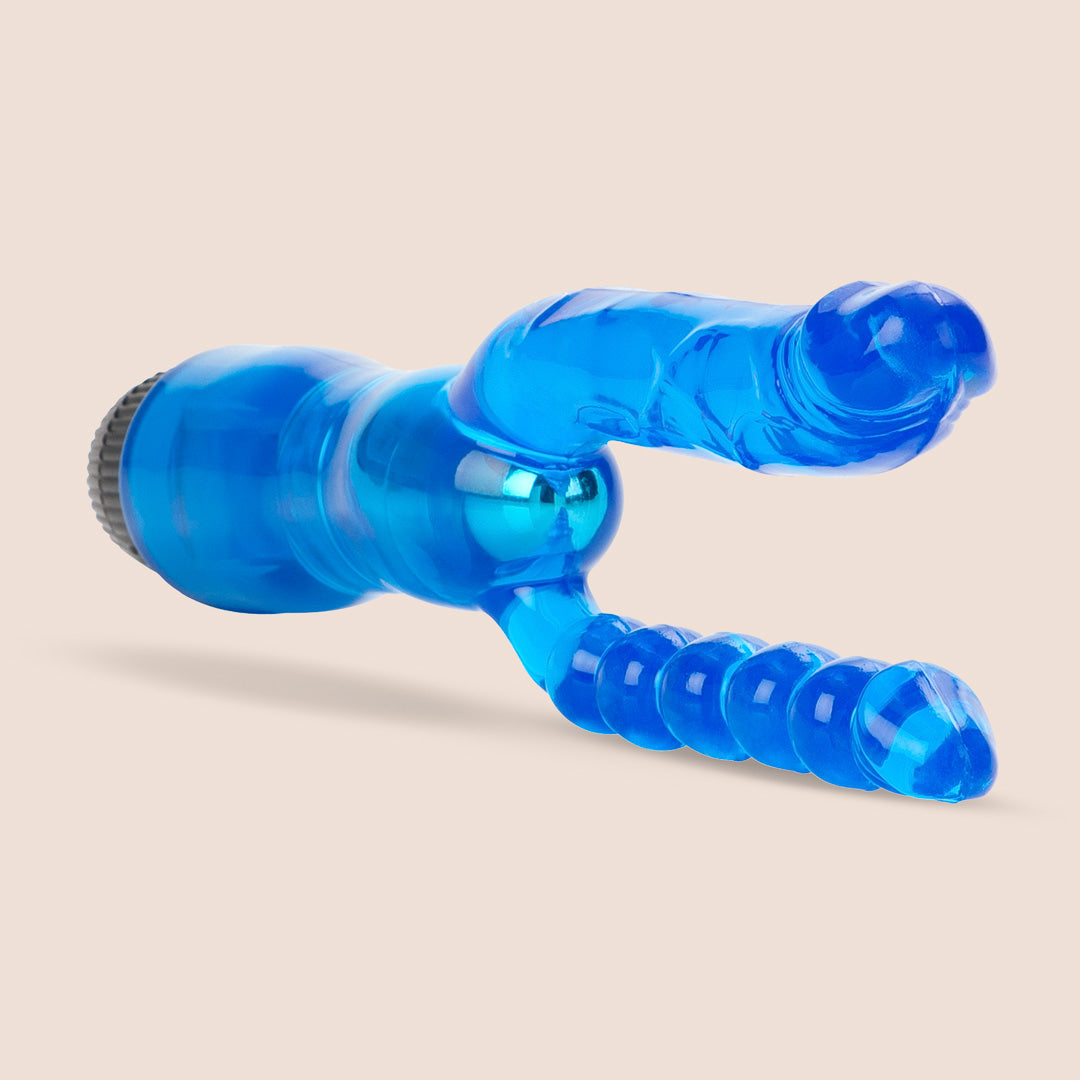 CalExotics Dual Penetrator Vibrator - Powerful Dual Beads & Dildo for Women | G-Spot & Clitoral Stimulation | Perfect for Couples Play & Solo Pleasure