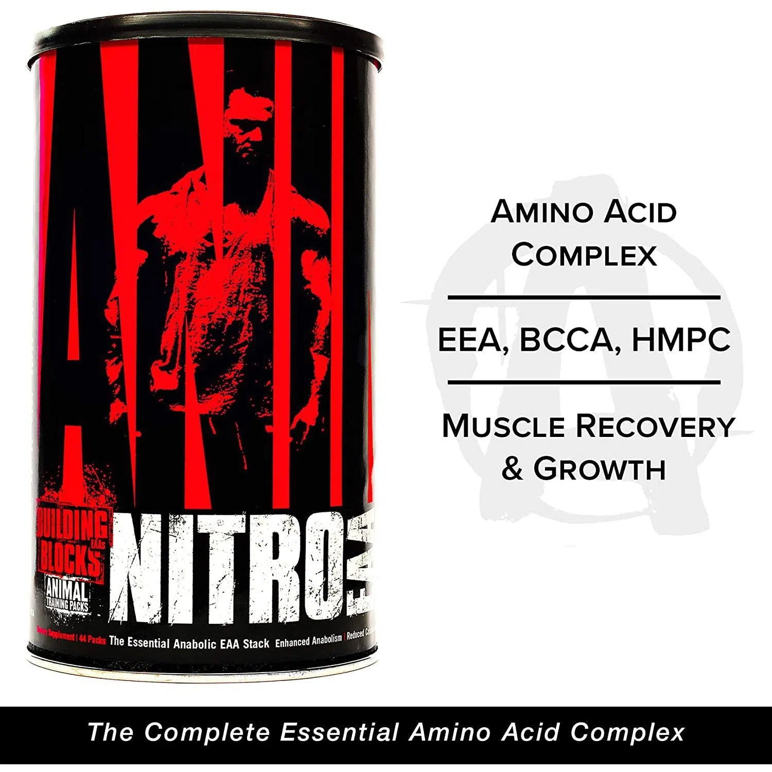 Animal Nitro EAA - Premium Essential Amino Acid Supplement for Muscle Recovery & Growth - Ideal for Athletes, Bodybuilders & Fitness Enthusiasts - Perfect for Pre/Post Workout & Active Lifestyle