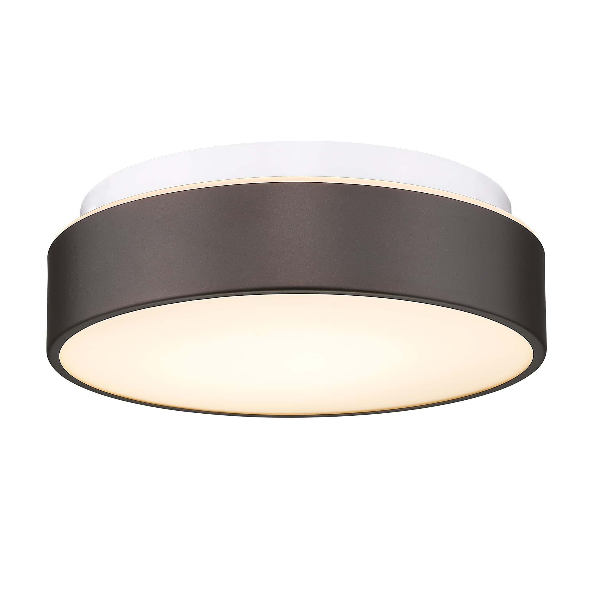 Modern Flush Mount Ceiling Light - LED Hallway Lighting Fixture in Oil Rubbed Bronze Finish - Energy Efficient ORB Close-to-Ceiling Light for Bedroom, Kitchen & Living Room - C3312 ORB LED