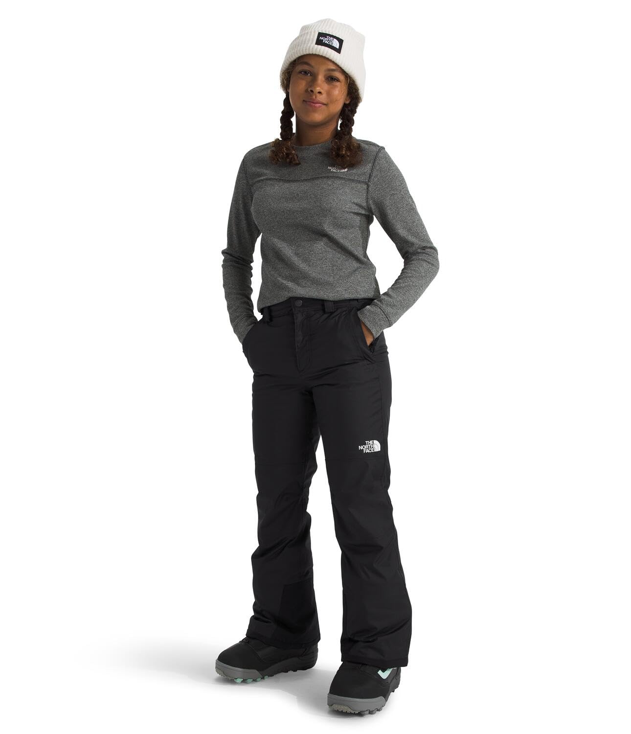 THE NORTH FACE Girls' Freedom Insulated Winter Snow Pants - Waterproof & Warm Ski Pants for Kids - Perfect for Snowboarding, Skiing & Cold Weather Outdoor Activities