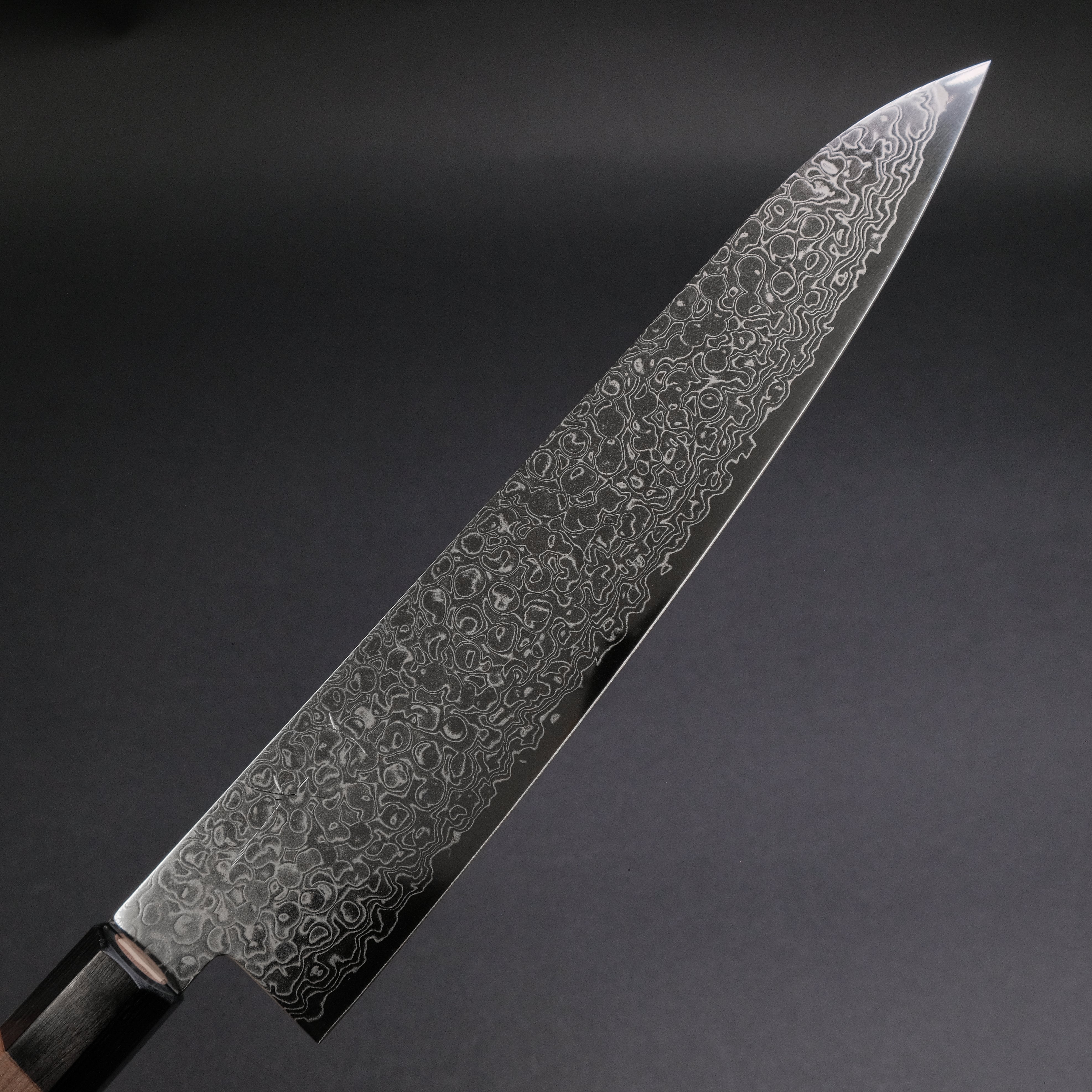 Hitohira HG Damascus Gyuto 240mm Japanese Chef Knife - Premium Walnut Handle - Perfect for Sushi, Meat Cutting & Professional Kitchen Use
