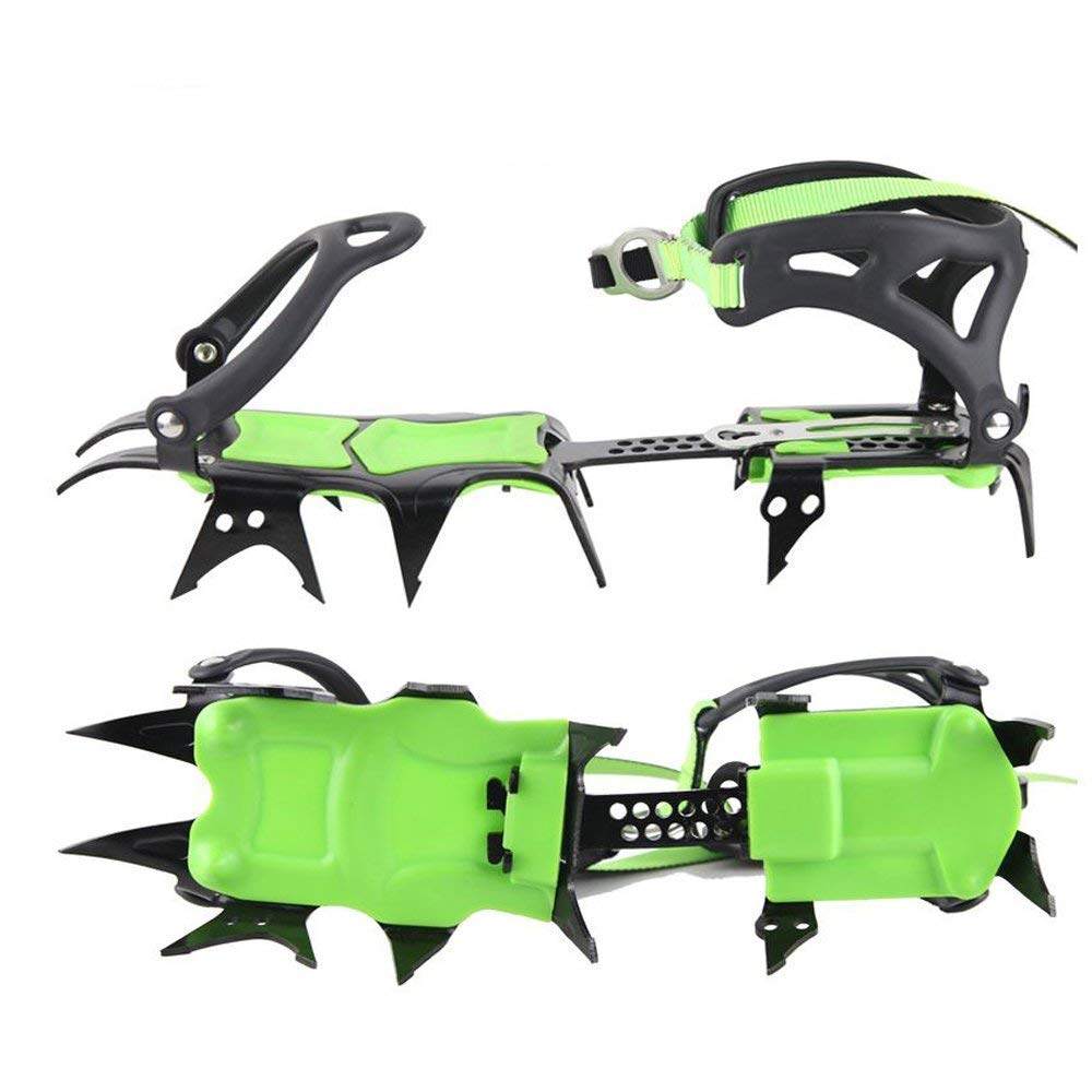 Tentock Professional 14-Tooth Ice Cleats - Heavy Duty Traction Spikes for Hiking, Walking & Snow Safety | Winter Gear for Jogging, Fishing & Outdoor Adventures on Ice & Snow