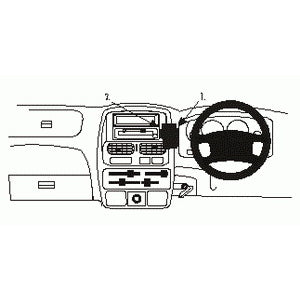 ClicOn No Holes Angled Dash Mount for Nissan Navara D22 (1999-2014) - Perfect for GPS, Phone & Dash Cam Installation - Secure & Damage-Free Car Accessory