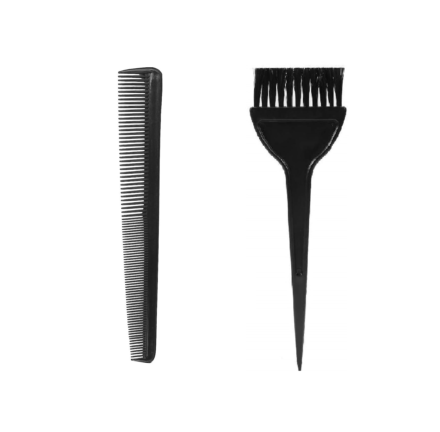 ZAUKY Professional Barber Comb - Black Carbon Fiber Fine Tooth Hair Cutting Comb with Hair Dye Brush | Styling, Coloring & Haircut Tools for Salon & Home Use