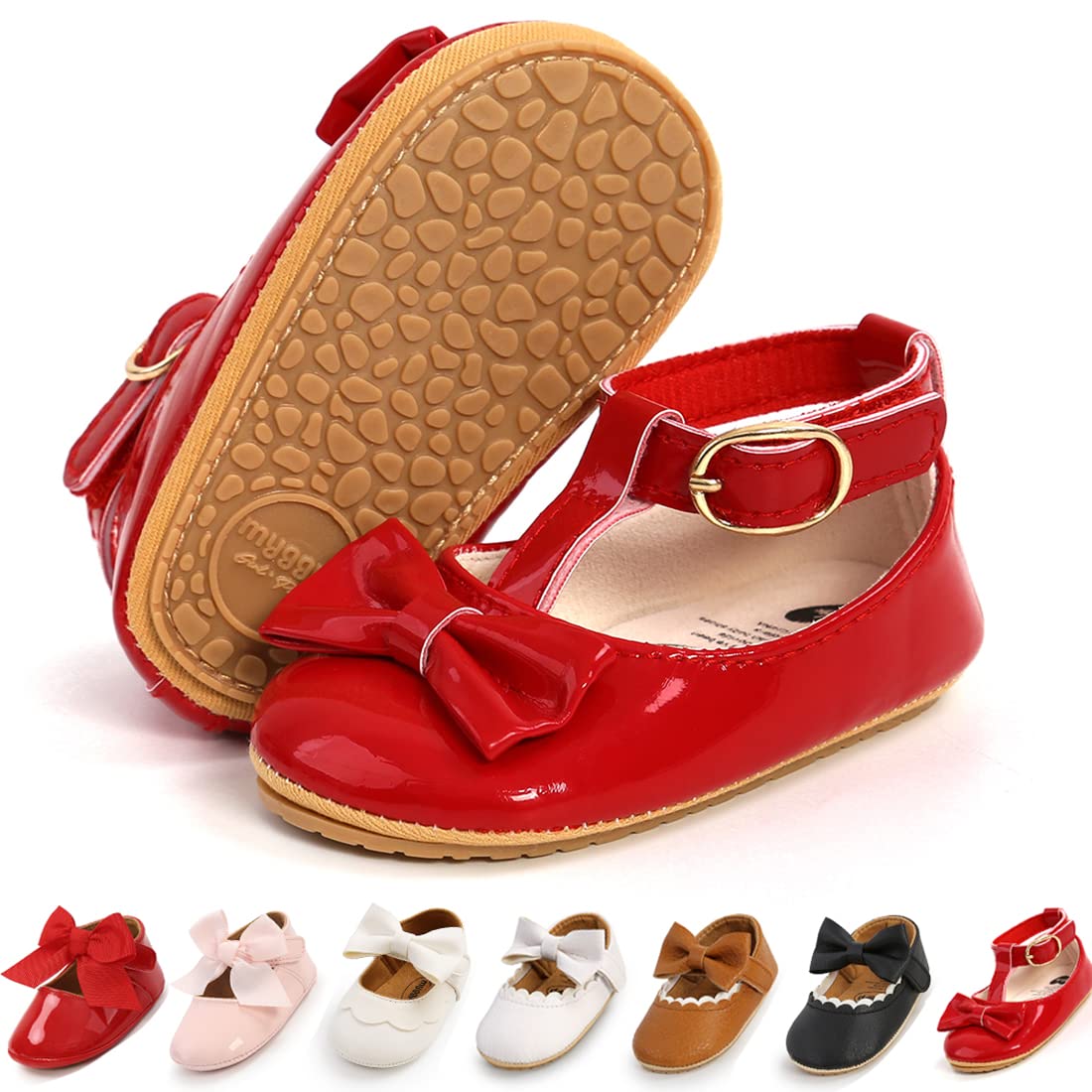 Baby Girl Shoes for Infant Toddler - Soft Sole Mary Jane Princess Walking Shoes for Prewalkers & First Walkers - Perfect for Weddings, Parties, and Special Occasions