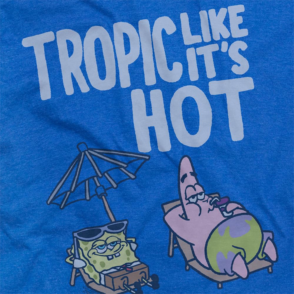 Popfunk Official Spongebob SquarePants Unisex Cotton T-Shirt for Adults - Soft Ring-Spun Tee for Casual Wear, Cosplay & Cartoon Lovers