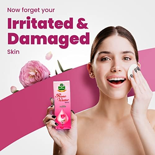 Organic Rose Water Spray for Face & Hair - Pure Hydrating Facial Mist with Natural Rose Extract | Skin Care, Hair Growth & Refreshing Spray for Daily Use, Travel & Spa