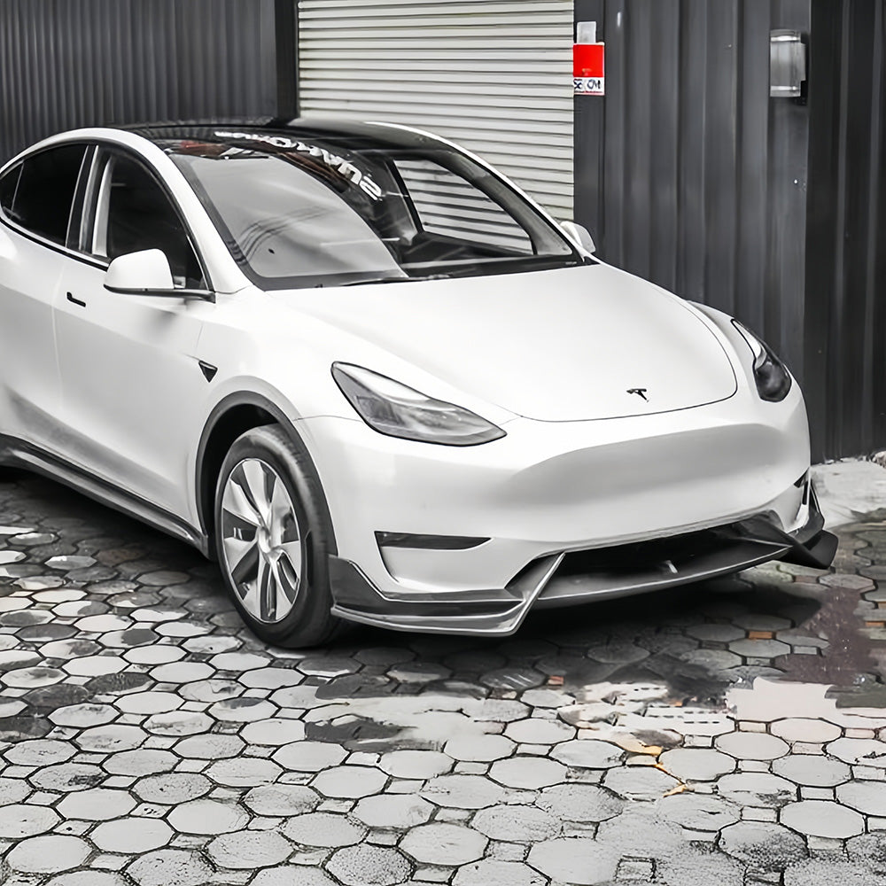 Model Y Front Lip Spoiler Body Kit - Premium ABS Aerodynamic Upgrade for Tesla Model Y (2020-2025) | UV Resistant & Durable | Enhances Sporty Look & Performance for Street & Track Driving