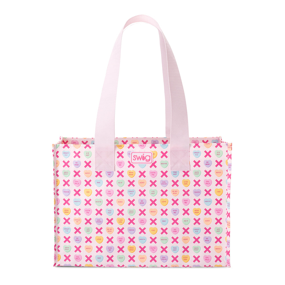 Be Mine Reusable Shopping Bag - Large Eco-Friendly Grocery Tote for Women - Perfect for Groceries, Beach Trips & Farmers Market