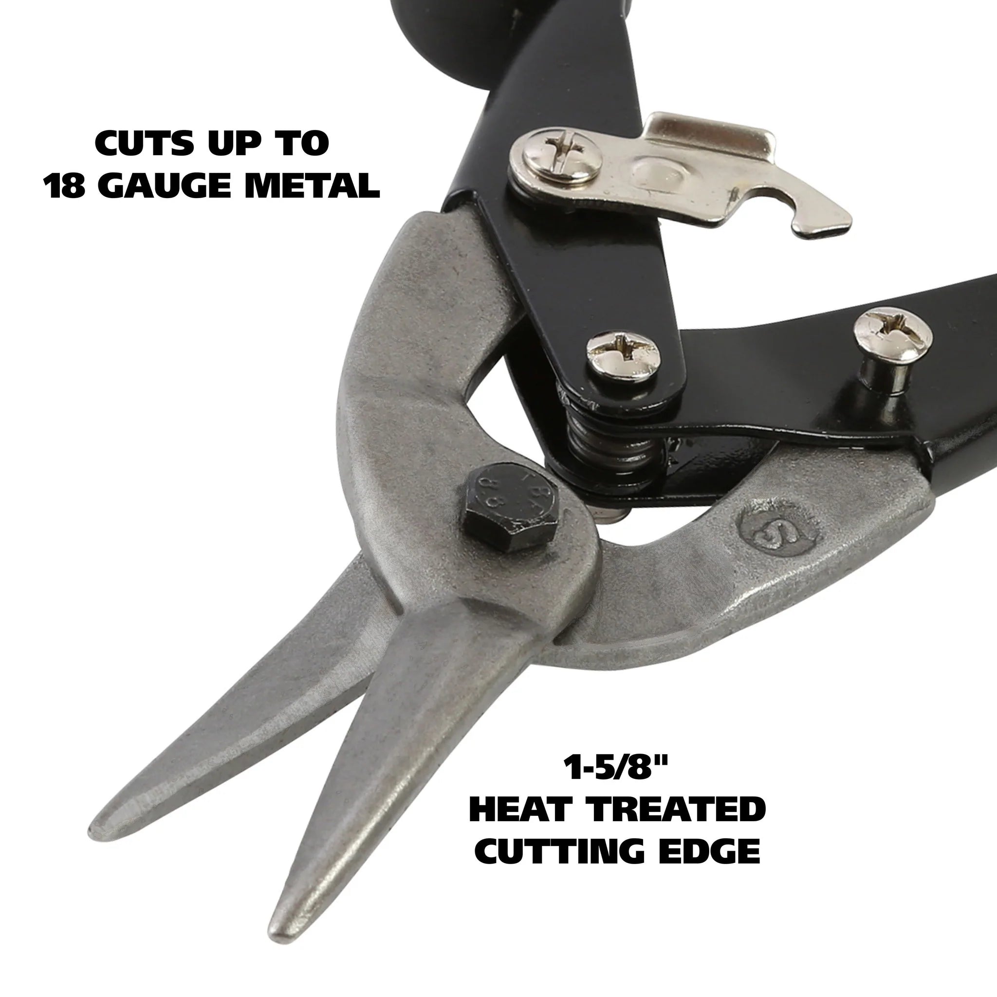 GreatNeck TA10S Straight Cut Aviation Snips - Heavy Duty Metal Cutting Shears for HVAC, Roofing & DIY Projects | Durable Tin Snips for Sheet Metal, Aluminum & More