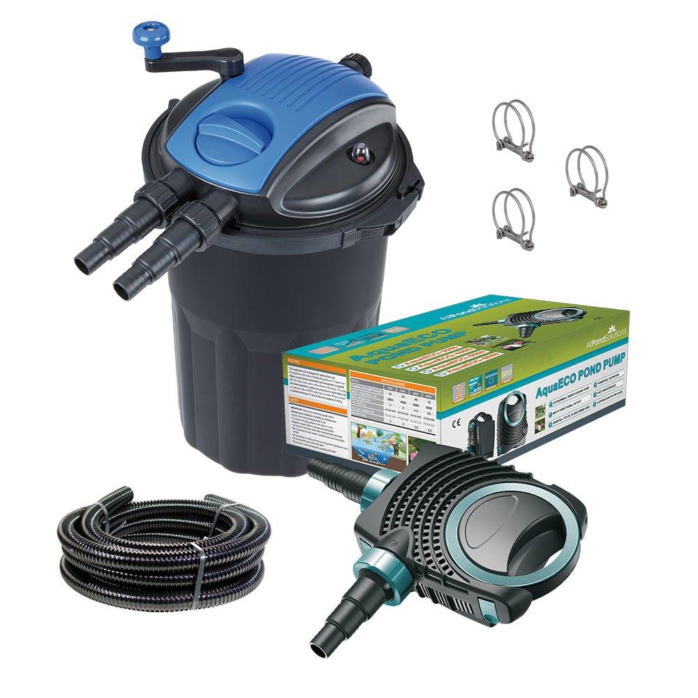 Boyu 20000L Pressurized Pond Filter with 24W UV Sterilizer - Easy Clean EFU 15000A Kit for Large Outdoor Ponds, Water Gardens & Koi Fish Tanks
