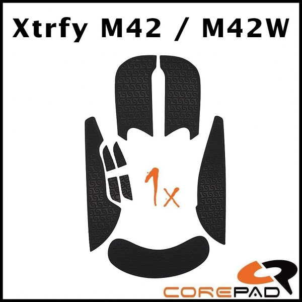 Corepad Soft Grips (Flat Edge) for Xtrfy M42 & M42 Wireless - Premium Mouse Grip for Enhanced Gaming Control & Comfort - Perfect for FPS, MOBA & Esports Players