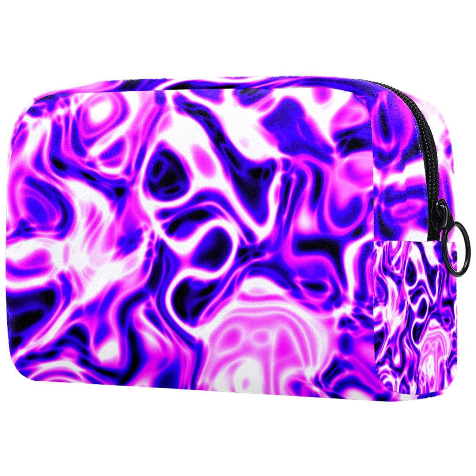 Large Makeup Bag for Women - Waterproof Travel Cosmetic Organizer with Zipper, Stylish Abstract Pattern Pouch - Perfect for Travel, Gym, and Daily Beauty Essentials Storage