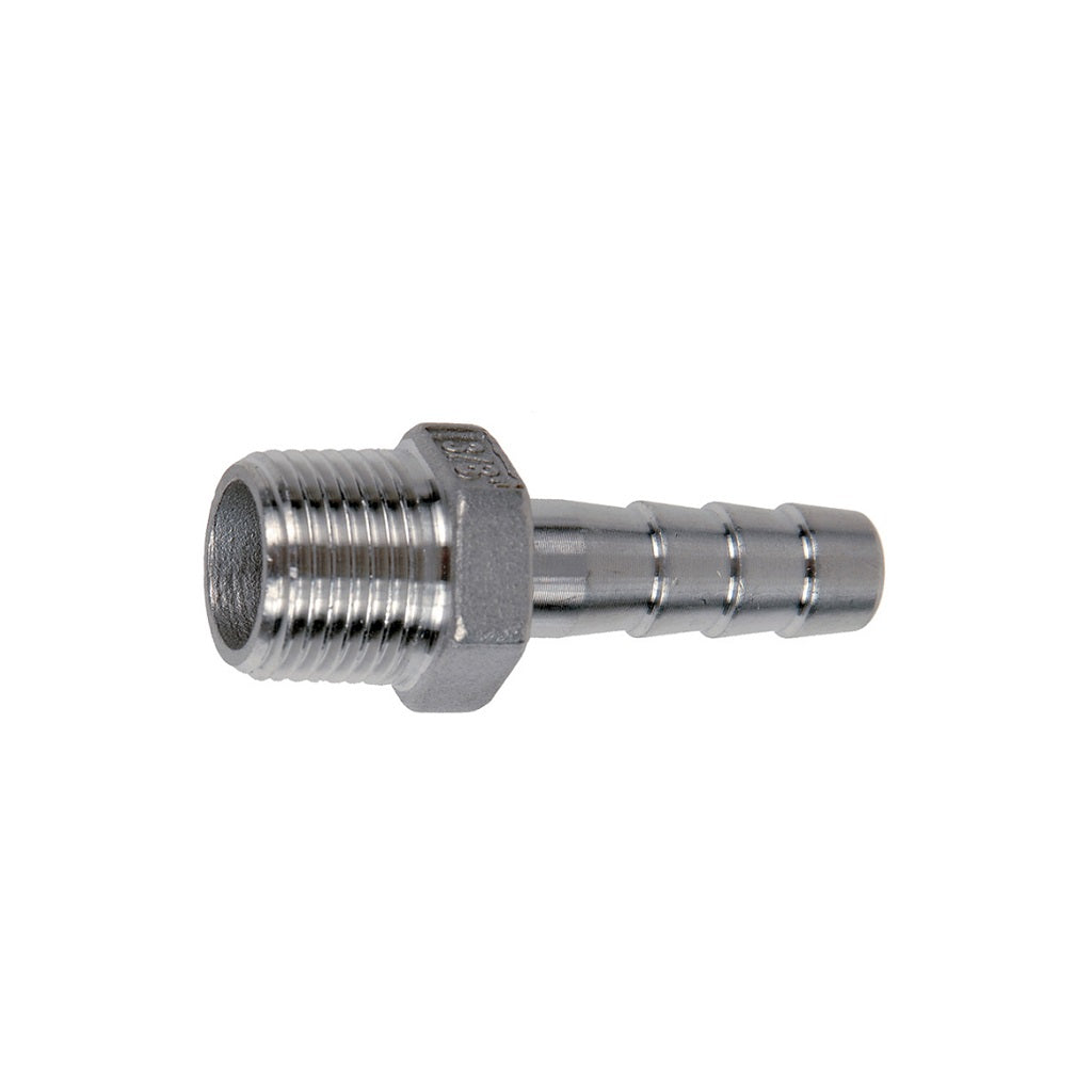 G21SS Stainless Steel Hose Barb with Male NPT Thread - Corrosion Resistant Fitting for Water, Air & Oil Lines - Perfect for Plumbing, Hydraulic & Industrial Applications