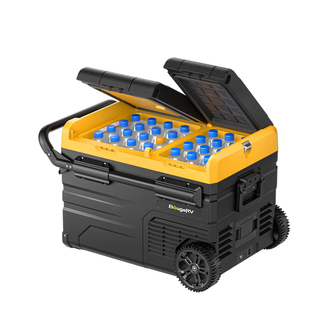 BougeRV CRD35 37QT 12V Dual Zone Car Refrigerator - Portable Freezer for Camping, Road Trips & Outdoor Adventures