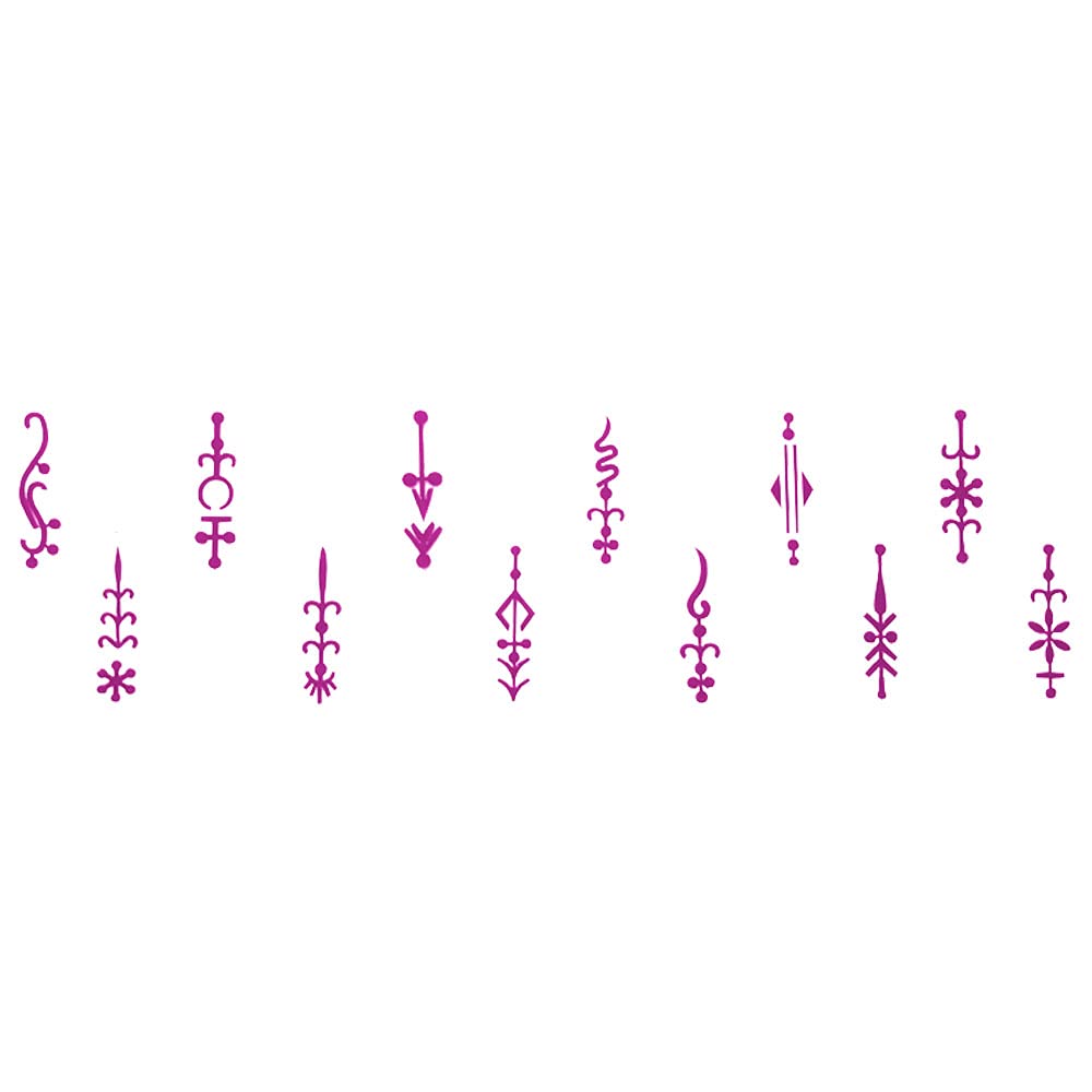 Comet Busters Fancy Pink Long Bindi (BV712) - Indian Forehead Jewelry for Women, Traditional Decoration for Weddings & Festivals
