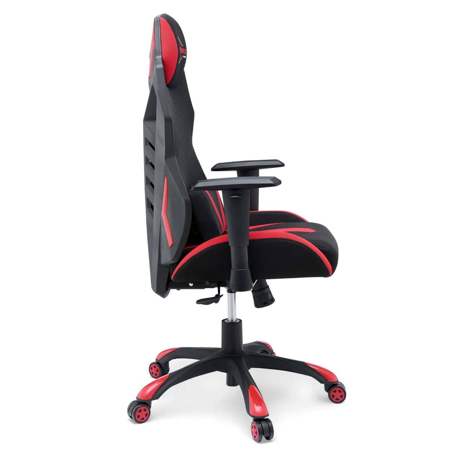 Modway Speedster Ergonomic Mesh Gaming Chair - Adjustable Height Office Desk Chair with Lumbar Support for PC Gaming & Work (Black/Red) - Perfect for Home Office, Gaming Setup & Long Work Sessions