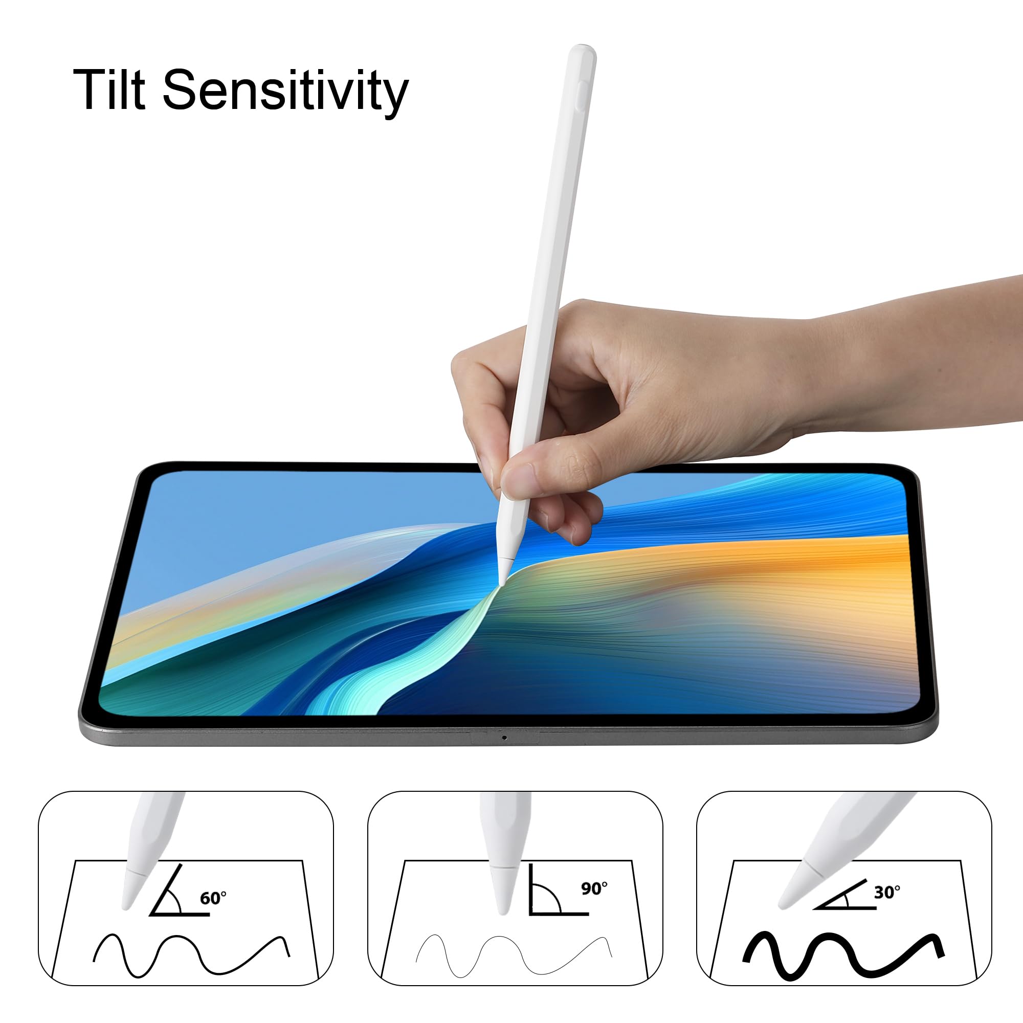 Apple Pencil 2nd Generation Stylus Pen - Magnetic Wireless Charging for iPad Pro 12.9