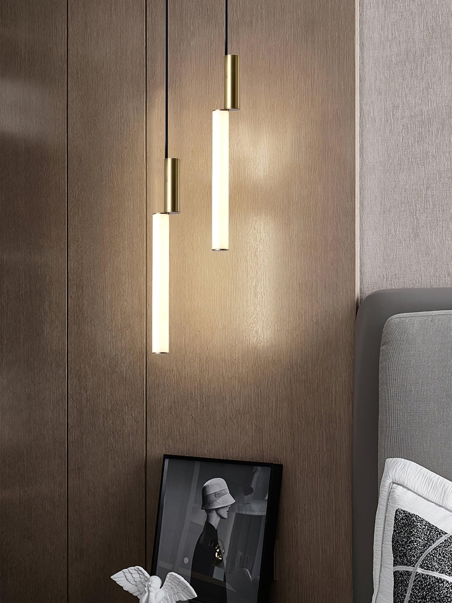 Eclat Cylindra Pendant Lamp - Modern Glass Hanging Light Fixture for Dining Room, Kitchen Island & Living Room Decor
