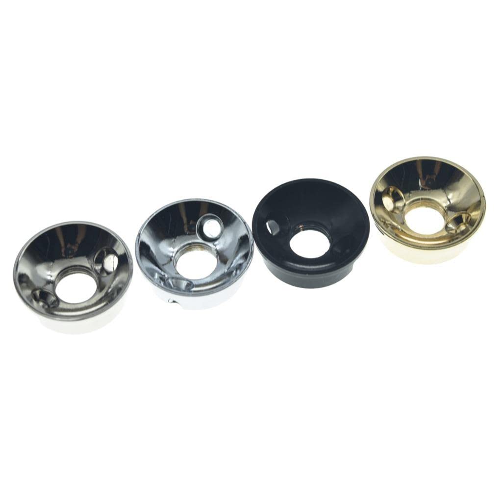 KAISH Black Brass Metric Electric Guitar Jackplate - Electrosocket Jack Plate for Fender Tele/Telecaster Style Guitars - Perfect for DIY Repairs & Upgrades