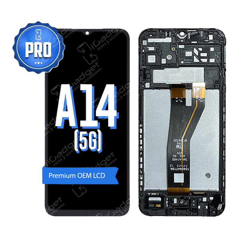 Samsung Galaxy A14 4G/5G LCD Screen & Digitizer Replacement with Middle Frame (SM-A145F & SM-A146B) - OEM Quality | Perfect for DIY Phone Repair & Screen Replacement at Home or Shop