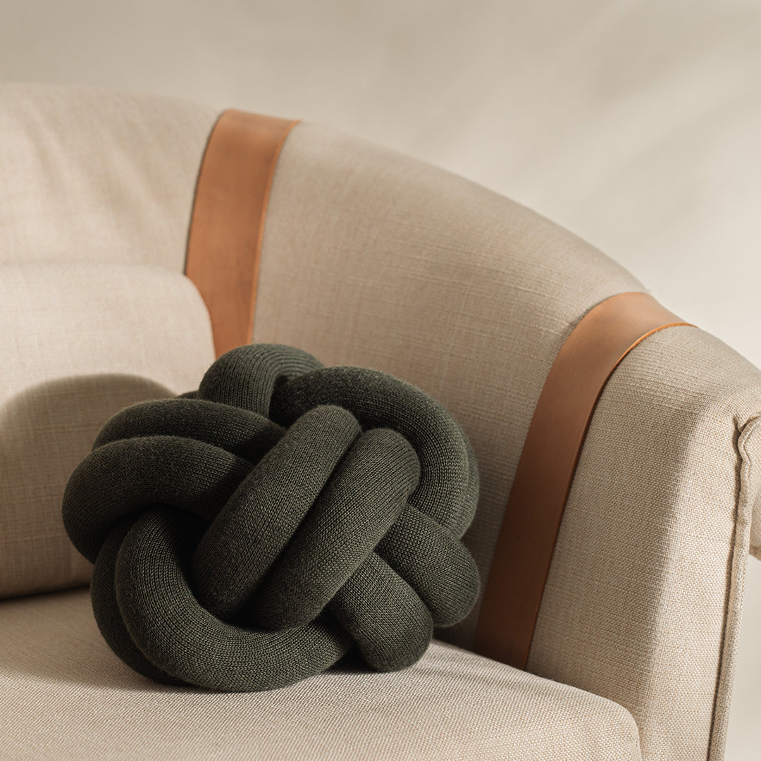 Sigurdardottir Knot Cushion - Modern Nordic Home Decor by Design House Stockholm - Perfect for Living Room, Bedroom & Sofa Styling