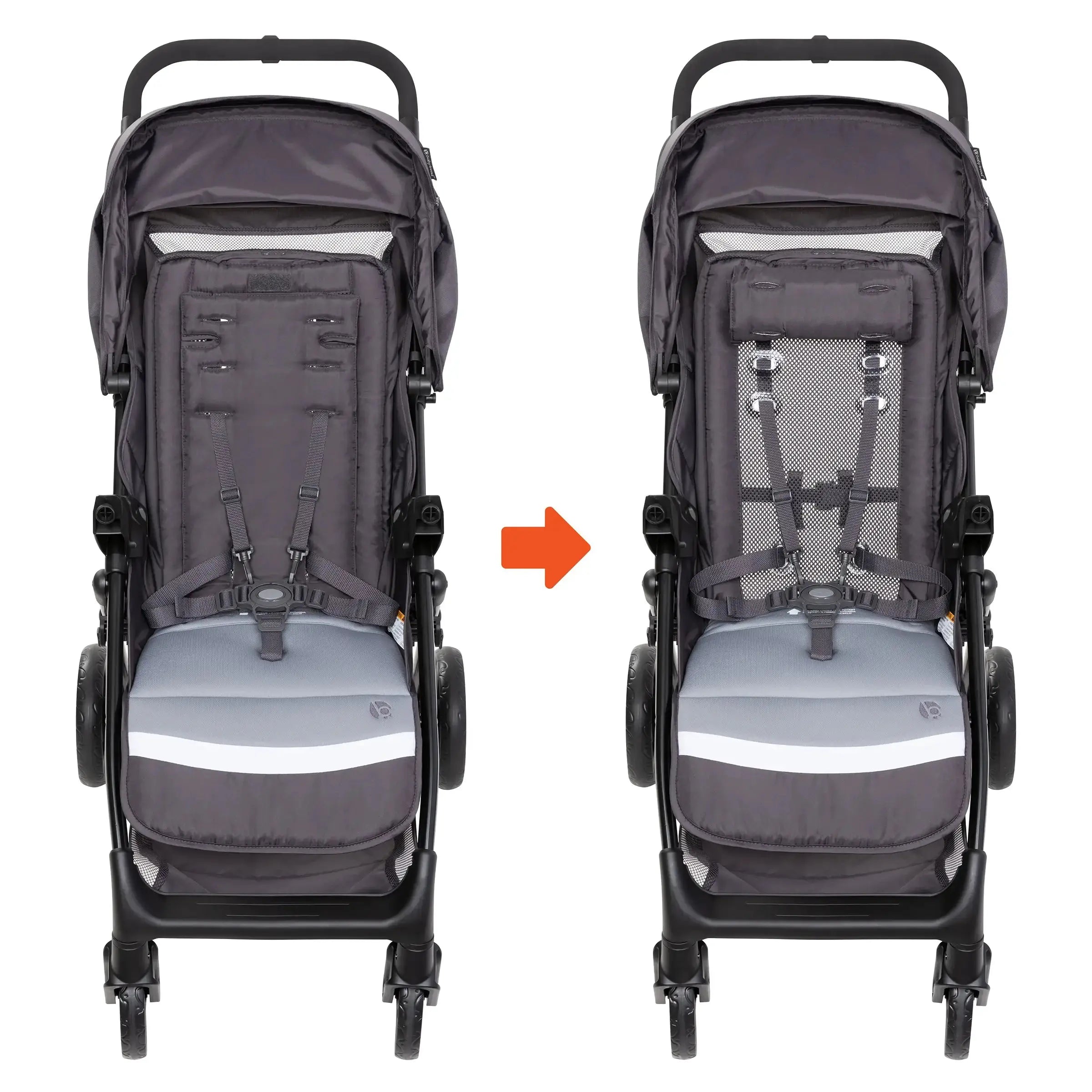 Sonar™ Seasons Stroller in Liberty Gray - Lightweight Compact Baby Stroller with Adjustable Canopy | Perfect for Travel, Shopping & Daily Walks