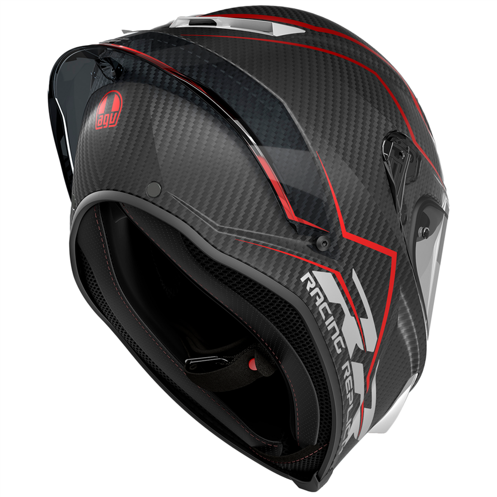 AGV Pista GP RR ECE 22.06 Performante Carbon Fiber Motorcycle Helmet - Red | Lightweight Racing Helmet for Track & Street Riding | High-Performance Safety Gear for Motorcycle Enthusiasts