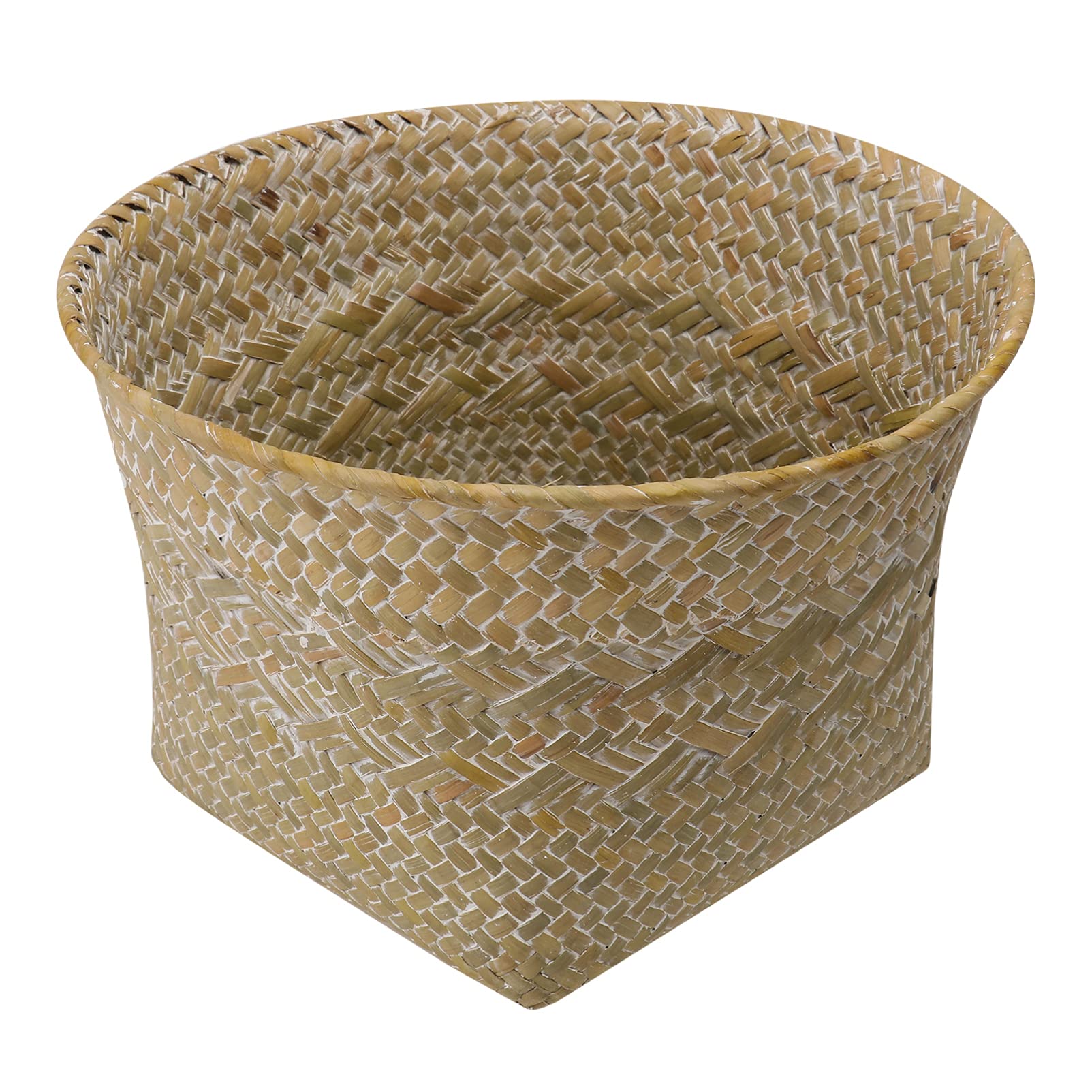 Stylish Rattan Storage Basket - Woven Seagrass Belly Basket for Laundry, Grocery, Picnic & Plant Pot | Home & Garden Organization | Desk Decor & Decorative Storage Solutions | Perfect for Bathroom, Bedroom, Kitchen & Outdoor Use