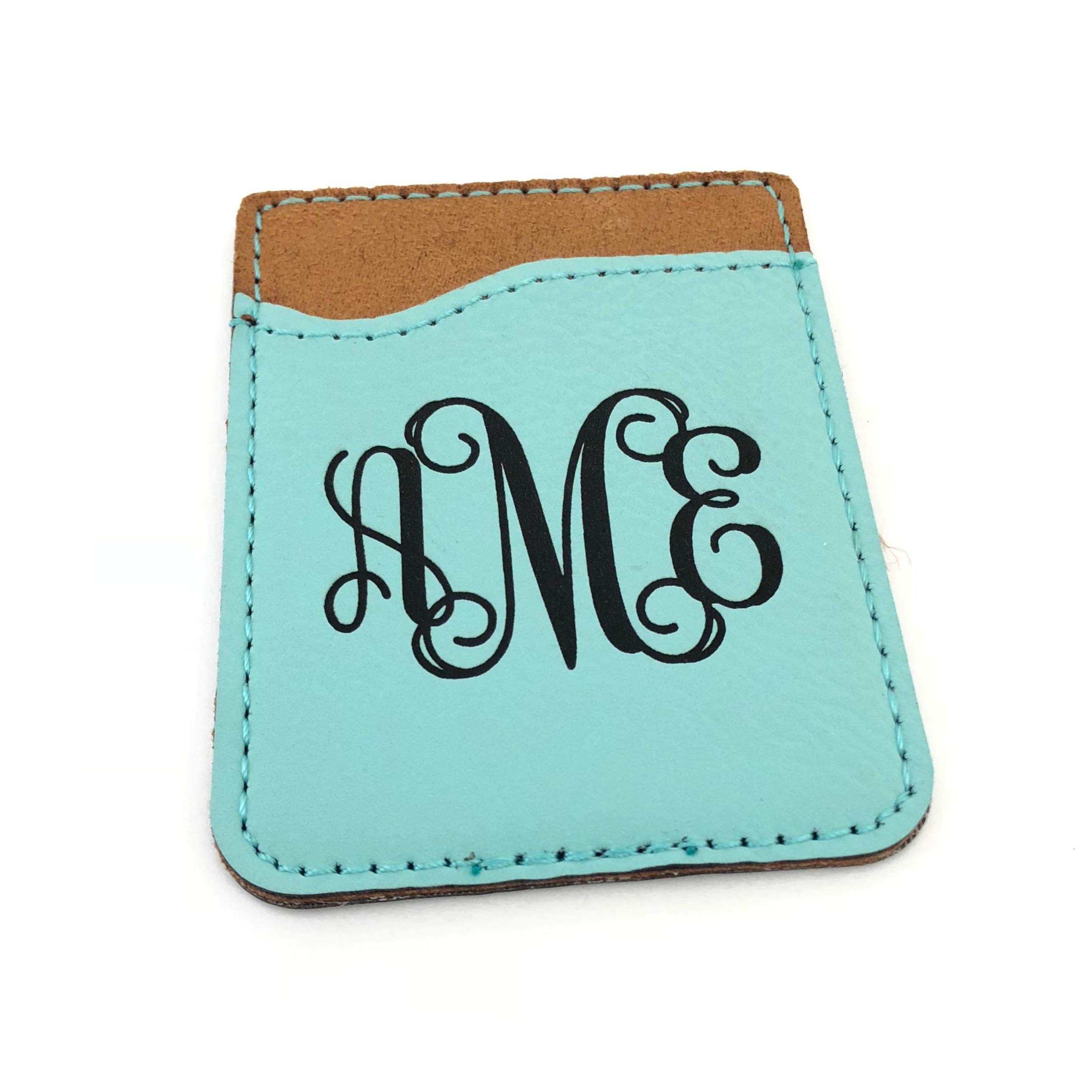 Personalized Stick-On Phone Card Holder - Slim RFID Blocking Credit Card Caddy for iPhone & Samsung - Perfect for Travel, Shopping & Daily Use