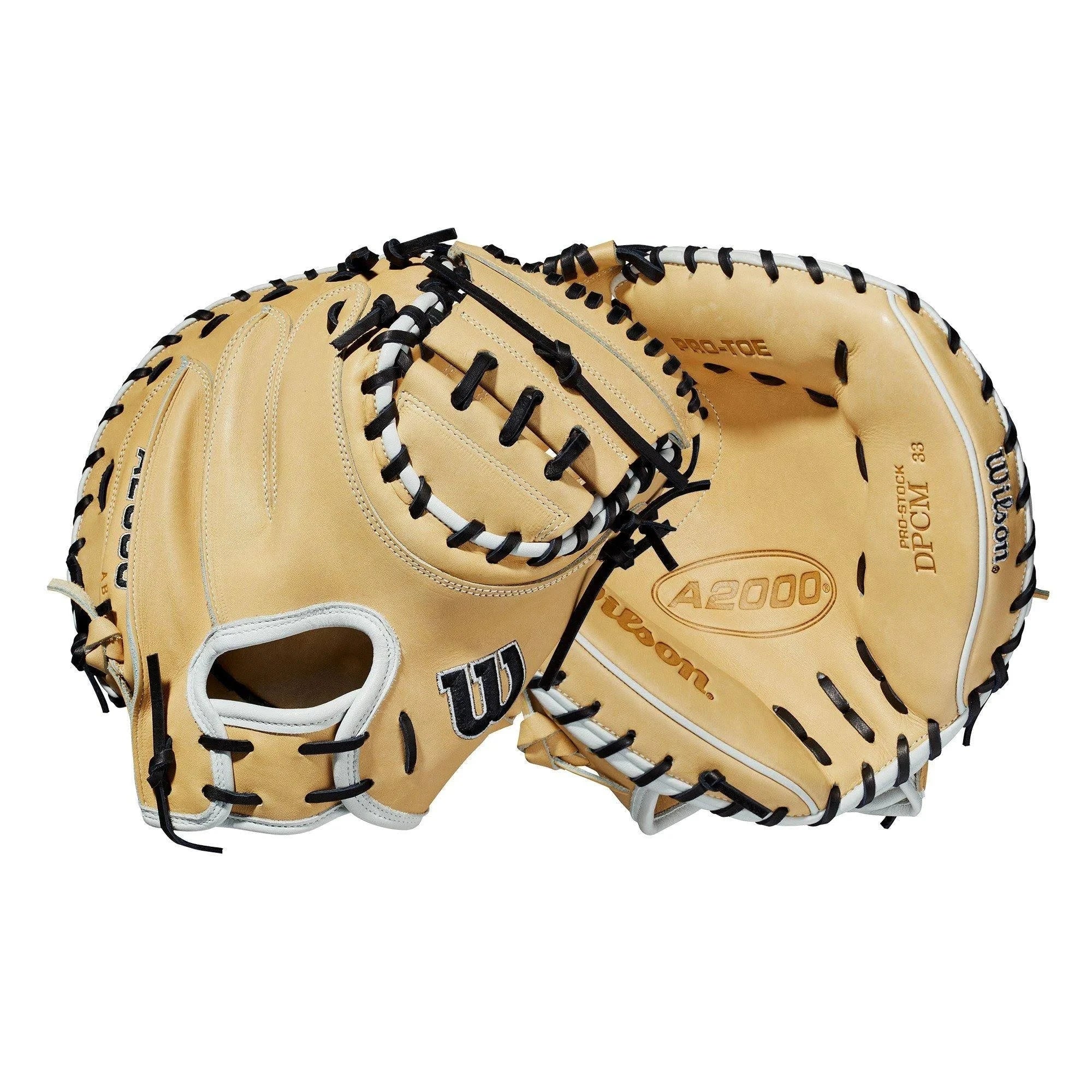 Wilson A2000® CM33 Baseball Catcher's Mitt - Professional Leather Glove for Baseball Players (WBW10011533) | Perfect for Catchers in Games & Training Sessions