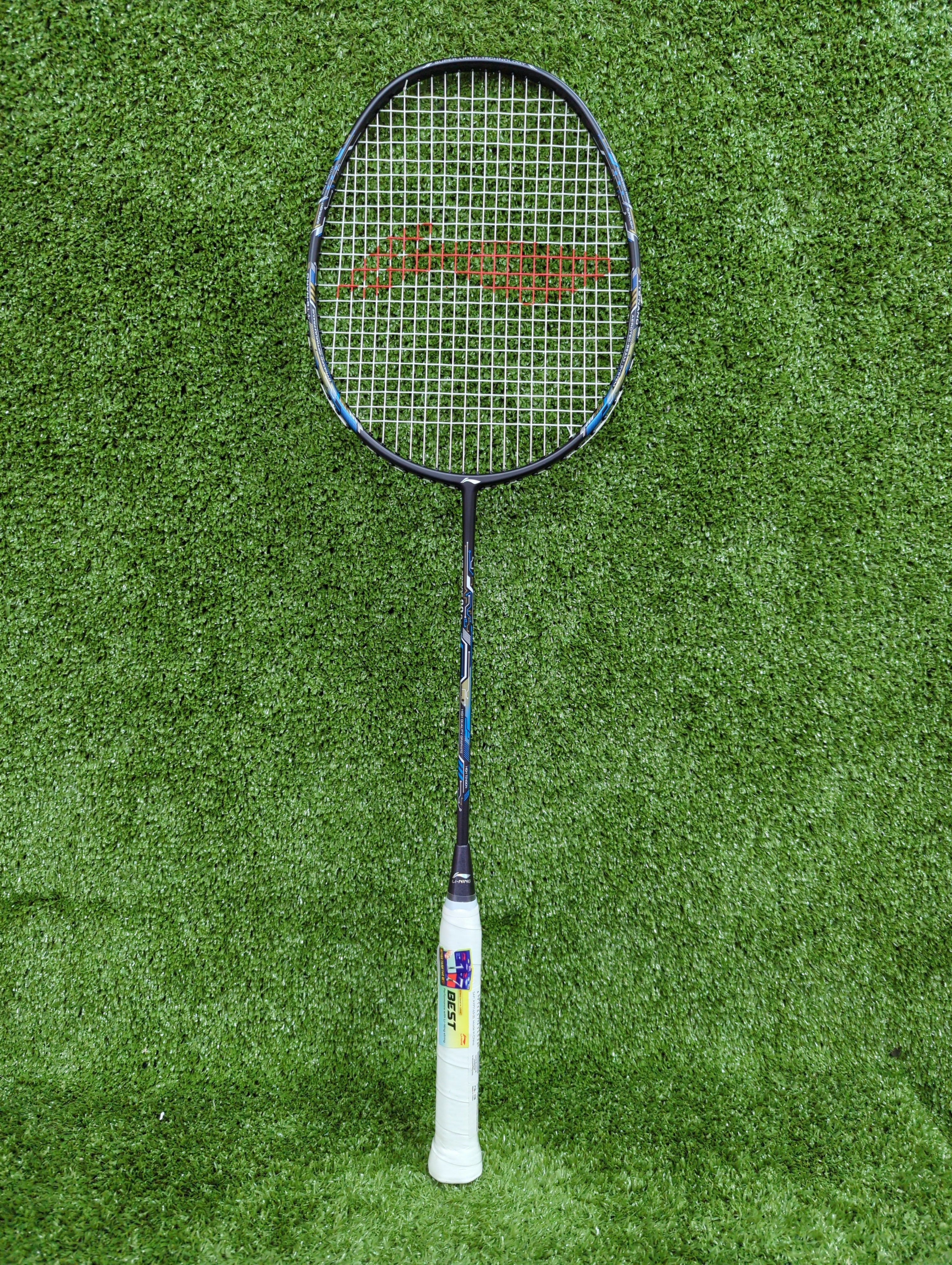 Li Ning Air Force 80 Badminton Racket Prestrung - Professional Carbon Fiber Badminton Racket for Advanced Players | Perfect for Tournaments & Training | Made in China