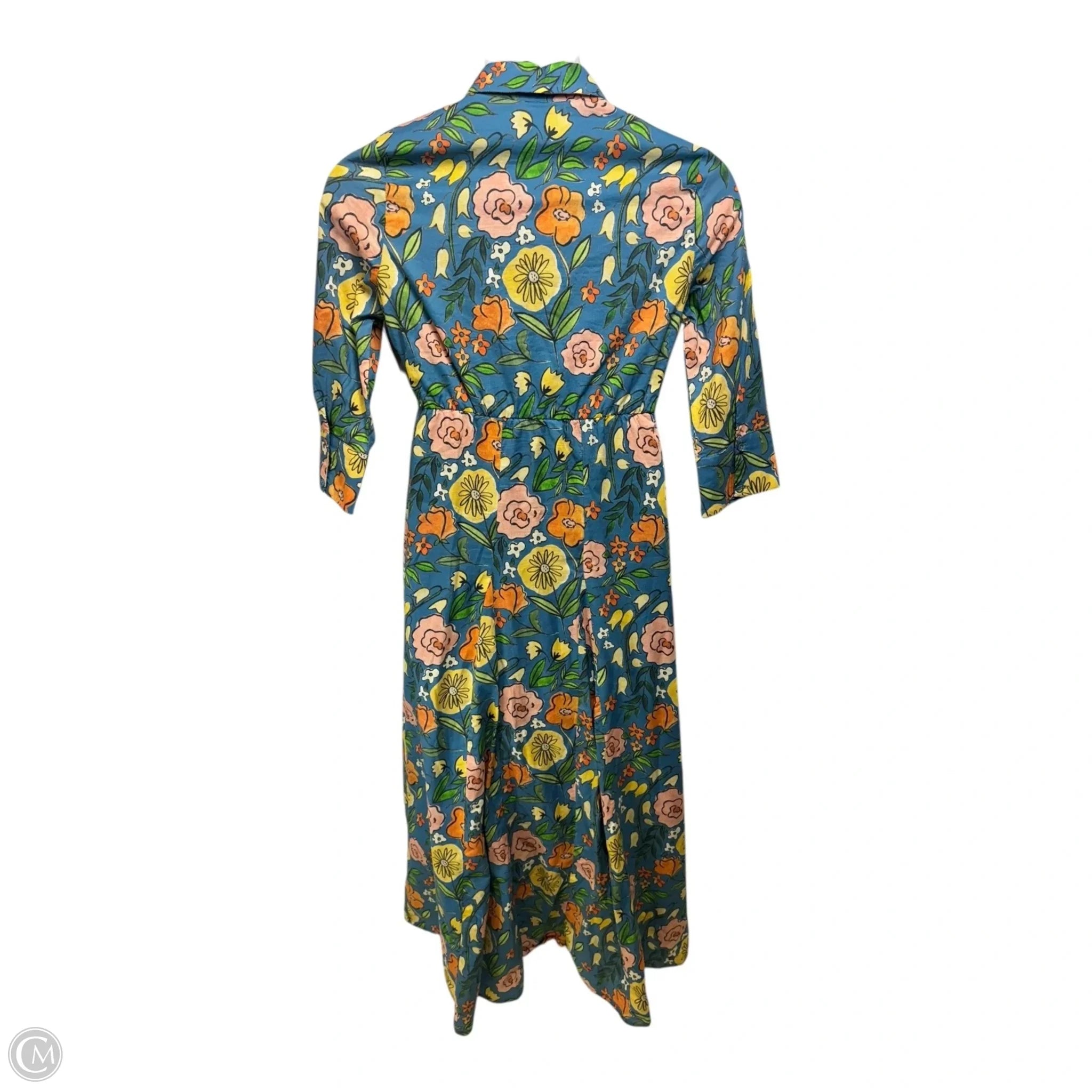 Beau & Ro Floral Print Alexa Casual Maxi Dress - Size M - Perfect for Summer Outings, Beach Vacations & Boho Chic Style