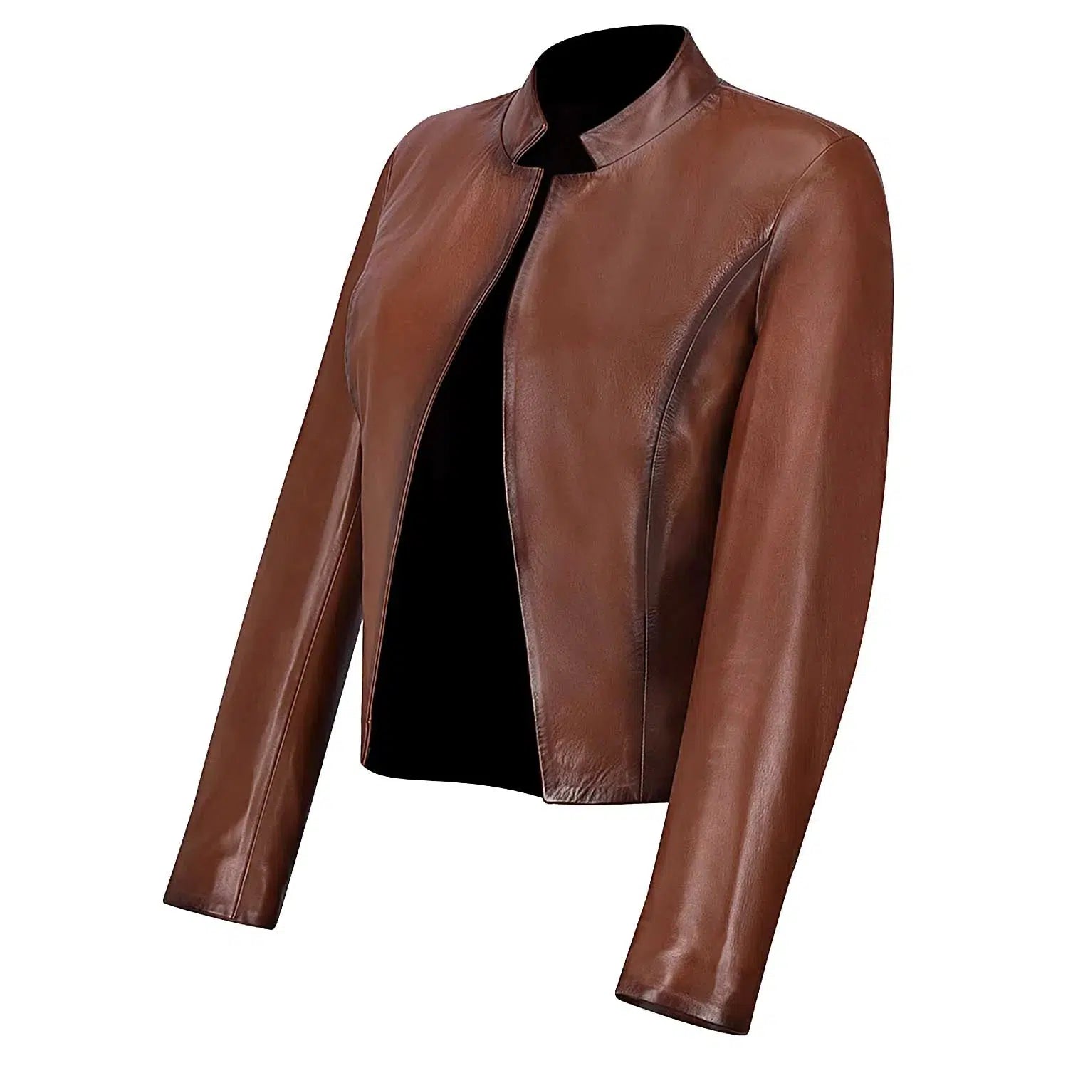 Women's Cuadra Brown Leather Jacket - M280COC Fashionable Casual Dress Coat for Everyday Wear & Outings