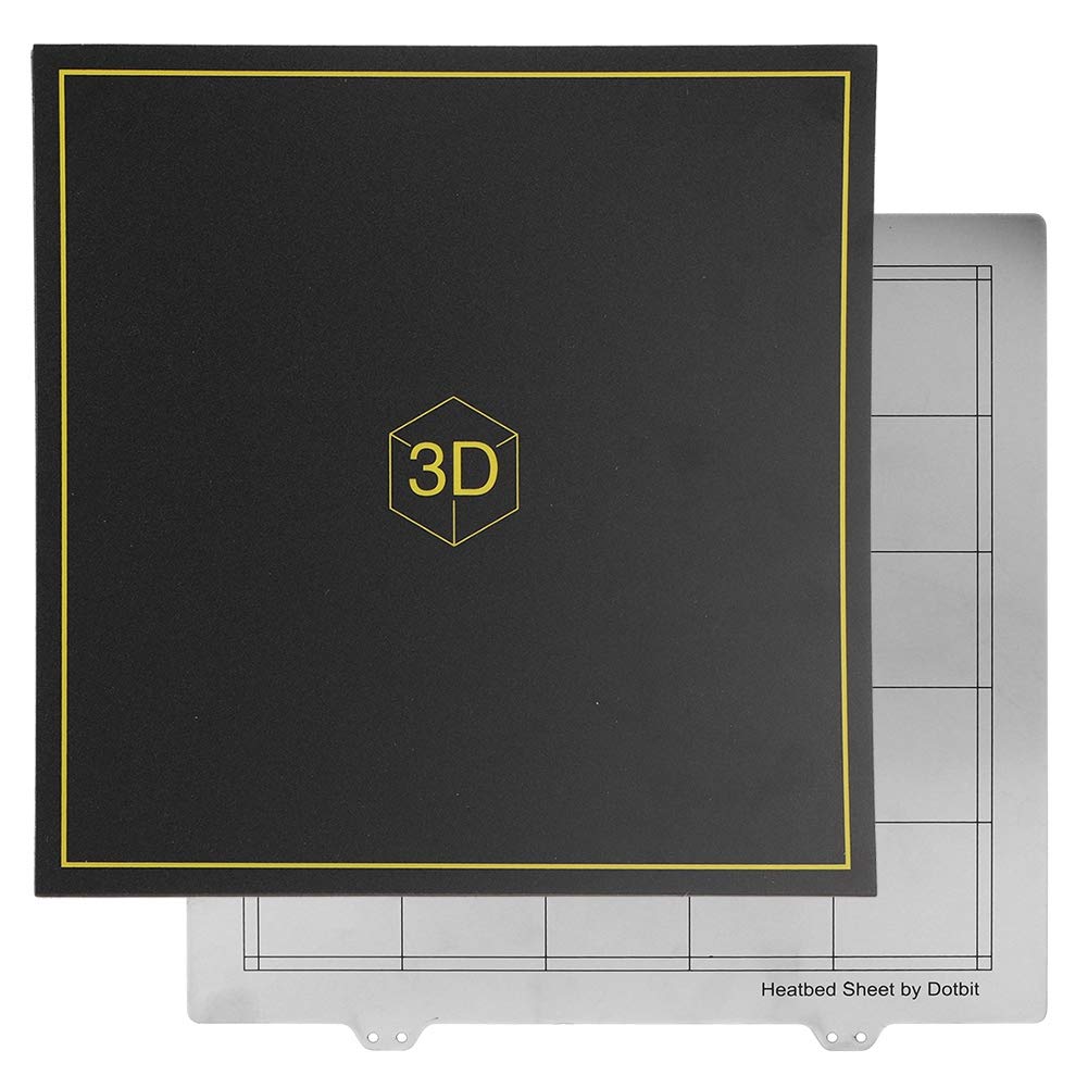 Taidda 300x300mm 3D Printer Hot Bed Steel Plate with Magnetic Sticker - Silver & Black Durable Accessories for Portable Printing | Perfect for Home, Office & DIY Projects