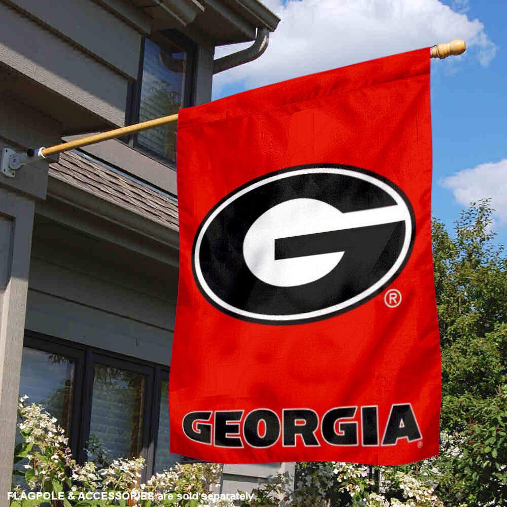 Georgia Bulldogs House Flag Banner - College Football Team Spirit Outdoor Decor for Game Day, Tailgating & Home Decor