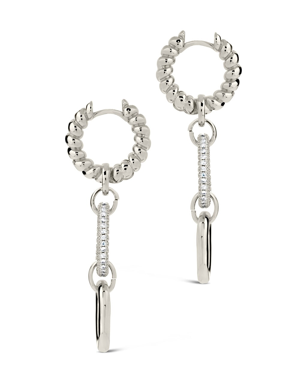 Andi Chain Link Drop Hoop Earrings for Women - Trendy Gold & Silver Fashion Jewelry - Perfect for Parties, Weddings & Everyday Wear
