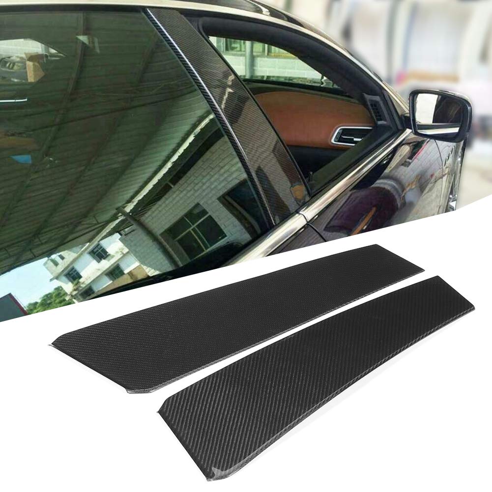 Dry Carbon Fiber B-Pillar Cover Trim Sticker for Maserati Quattroporte & Ghibli 2013-2020 - Interior Car Accessories Upgrade for Luxury Sedans - Perfect for Car Detailing, Customization & Protection