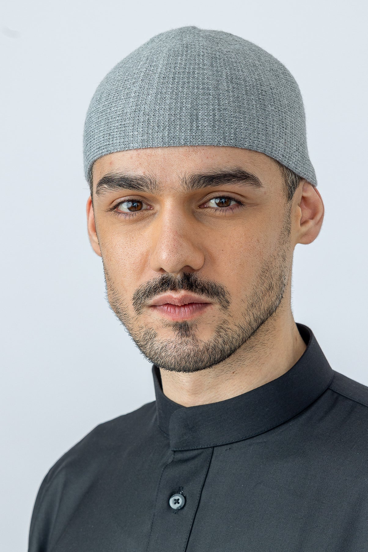 Premium Grey Turkish Cotton Head Cap for Men & Women - Soft & Breathable for Sleep, Travel, and Sports