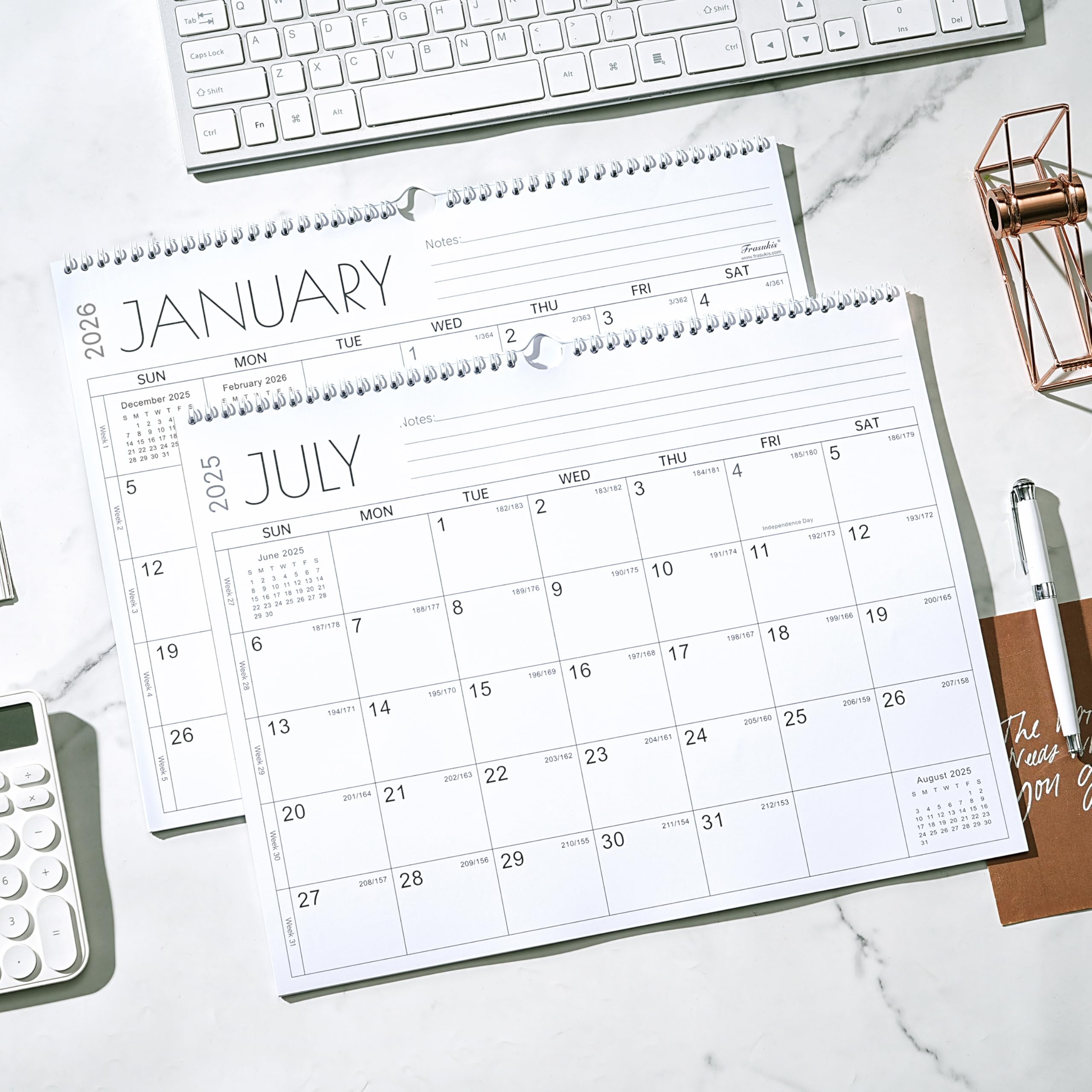 2025-2027 Wall Calendar | 24-Month Planner from July 2025 to June 2027 | 14.8