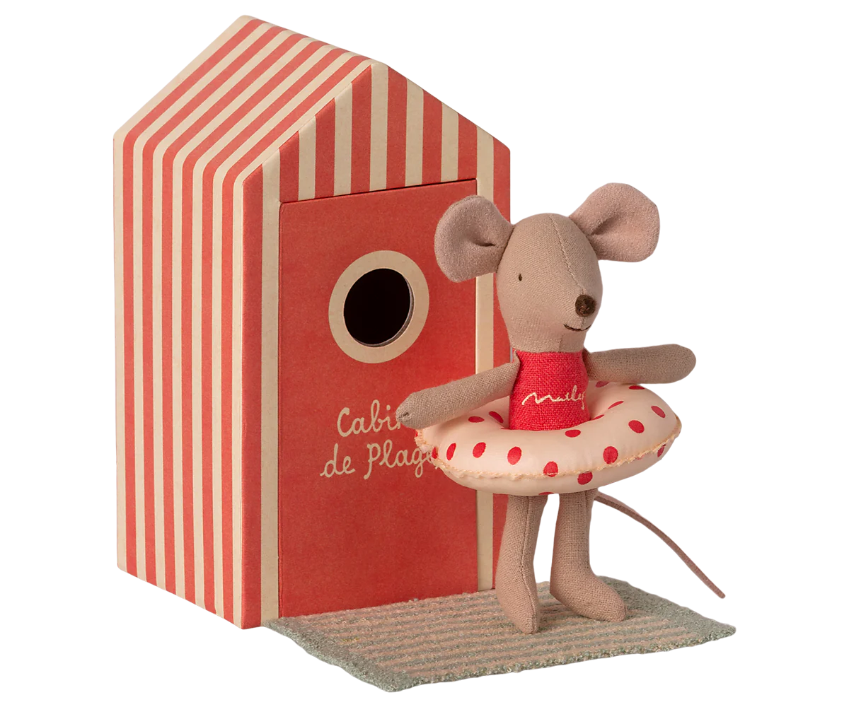 Beach Mice Little Sister In Cabin De Plage - Adorable Beach-Themed Plush Toy for Kids, Perfect for Gifts, Room Decor, and Travel Companions
