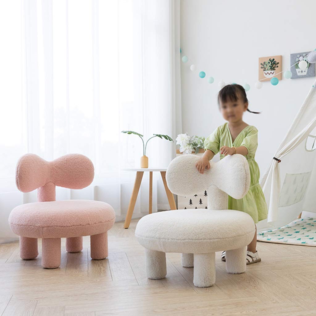 Cloud-Shaped Sofa Chair with Bow-Knot for Girls Bedroom & Kindergarten - 75kg Capacity, White (55x55x58cm) - Perfect for Reading Nooks, Playrooms & Cozy Learning Spaces